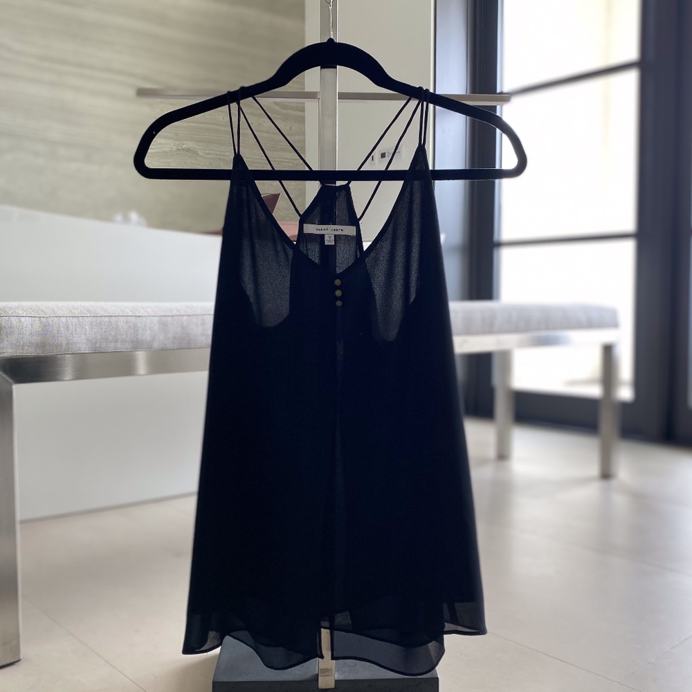 Strappy Black Tank Top
